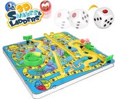 Mr. Broccoli 3D Snakes & Ladders - Slangen en Trappen met 3D Speelbord - Bordspel voor Kinderen - 2 tot 4 Spelers