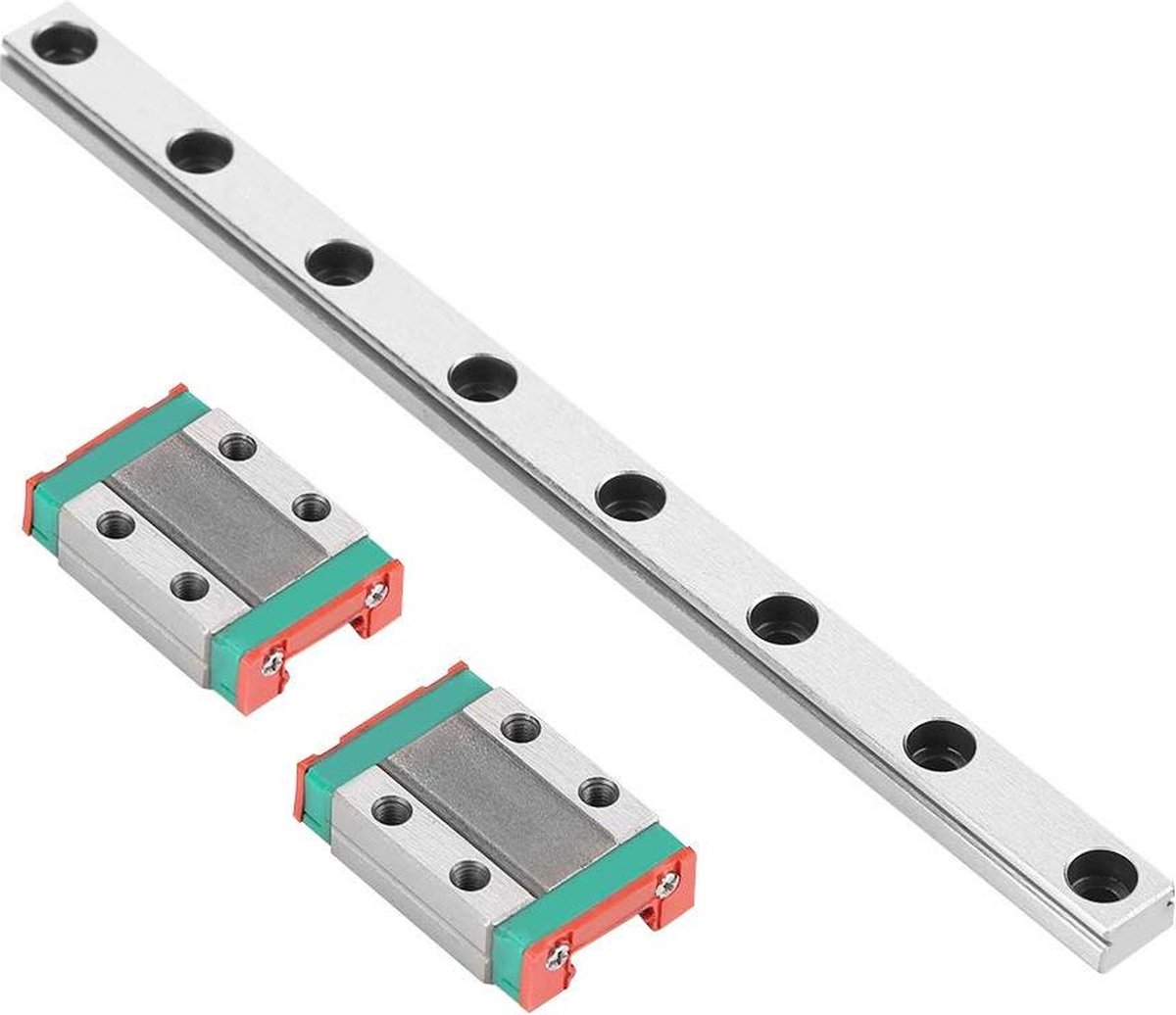 Titel: 150 mm Lineaire Geleiderail MGN9B - 9 mm met 2 Stuks Railblok