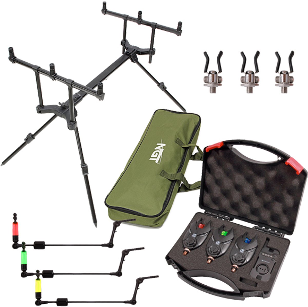 NGT Slider Rodpod Set Deluxe | Karper set