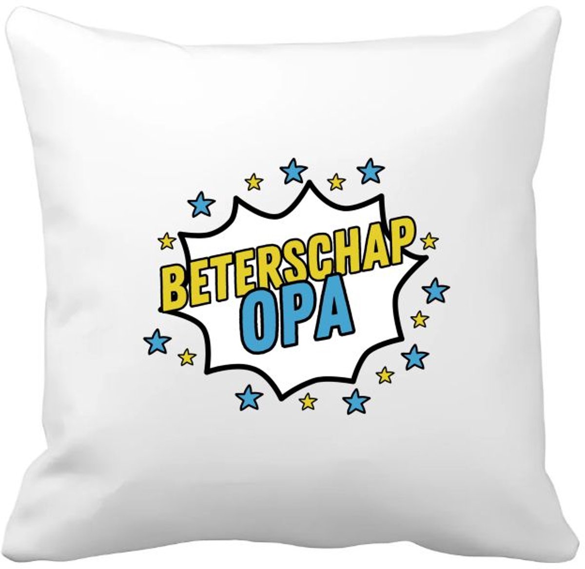 Akyol beterschap opa Kussen hoes - Beterschap - een opa die ziek is of iets gebroken heeft - cadeau voor zieke opa - ziek - koorts - snel beter worden - cadeau - beterschap cadeau - kado - gift - geschenk - 40 bij 40 cm Multicolor
