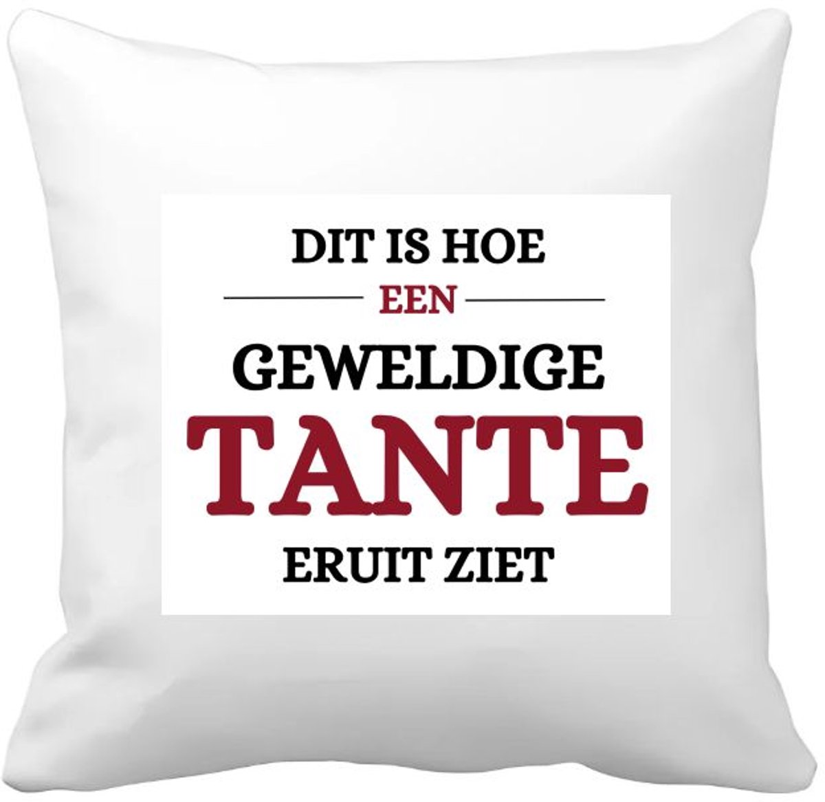 Akyol geweldige tante Kussen hoes - Tante - liefste tante - verjaardagscadeau - verjaardag - cadeau voor tante - kado - 40 bij 40 cm Multicolor