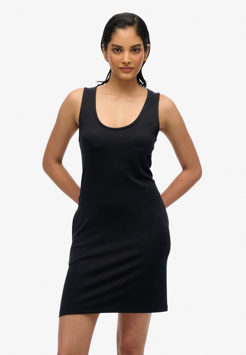 Superdry Mini bodywarmerjurk Dames Jurken Zwart