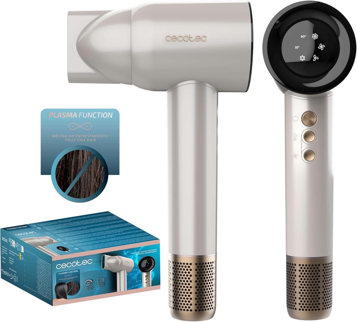 Opvouwbare 2400W Haardroger met Ionentechnologie en Precisie-Mondstuk