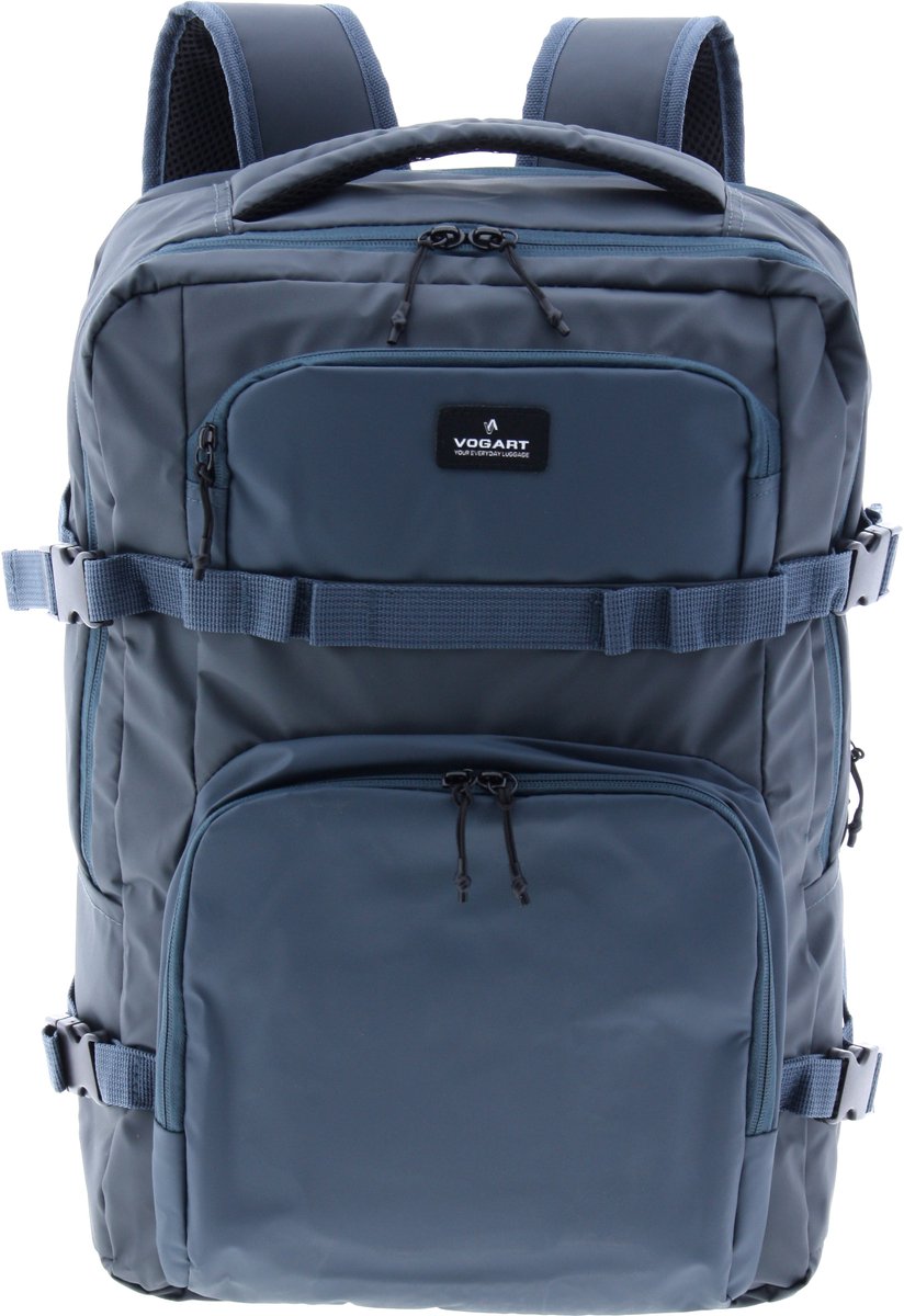 Vogart Nitro Laptoprugzak 17 inch - Hanbagage Reistas - Inhoud 32 Liter - 48x33x20 cm - Grijs