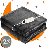 Bol.com Sleep Comfy Elektrische Deken - 2x Bovendeken met Instelbare Warmte - Wasbaar - Timerfunctie - Luxe Verwarmde - Veilig e... aanbieding