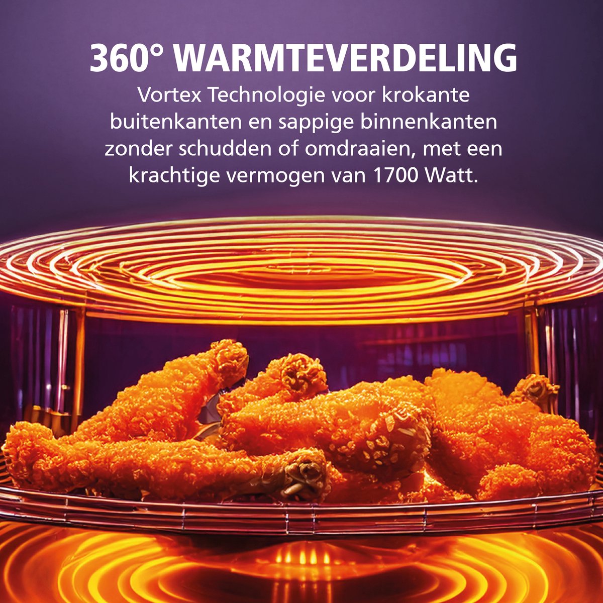 Afbeelding 3 van Brabantia Airfryer XXL - 5.7 liter - Digitaal Touchscreen - 6 Kookprogramma's - Tot 5 Personen - 80ºC tot 200ºC - 1700 Watt - BBEK1137