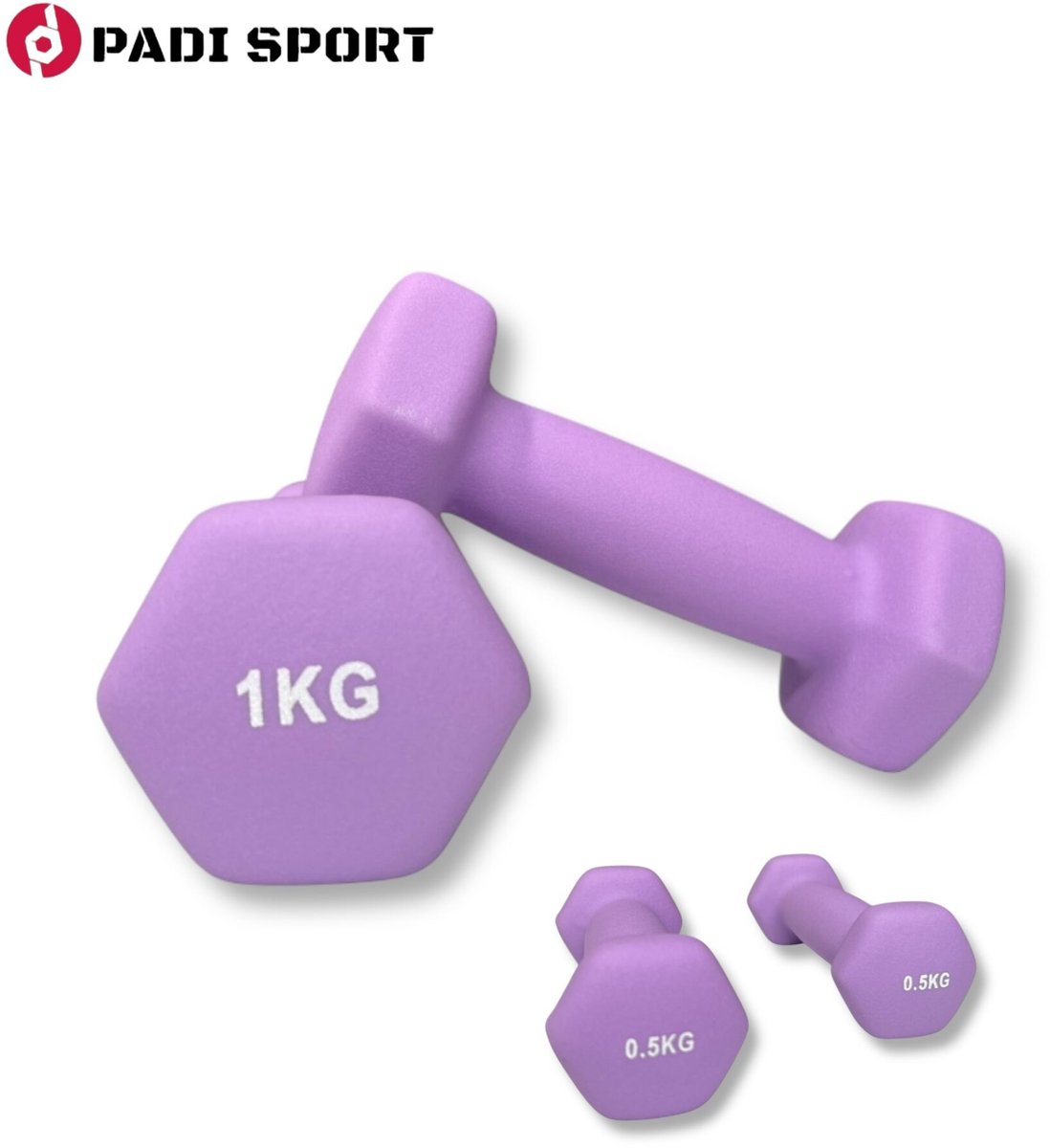 dumbell set 05 en 1 kg - fitness - gewicht - set - 05 + 1 kg - 2x05kg 2x1kg