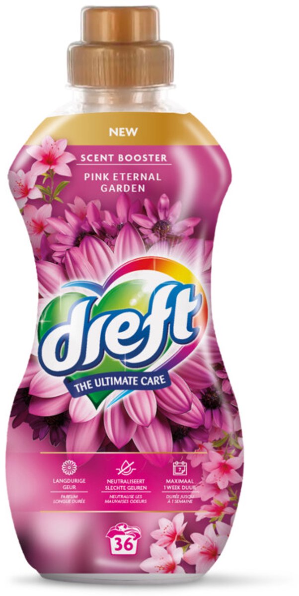 Goedkoopste Dreft Vloeibare Geurbooster Pink Eternal Garden 36 wasbeurten 720 ml