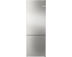 Bosch - KGN492IAF - Serie 4 - Koel-vriescombinatie - Energielabel A - 203 x 70 cm - Extra breed - RVS - Total No Frost; Nooit meer ontdooien- Zeer stil - VitaFresh XXL 0°C: houd etenswaren langer vers met extra ruime vershoudlades.