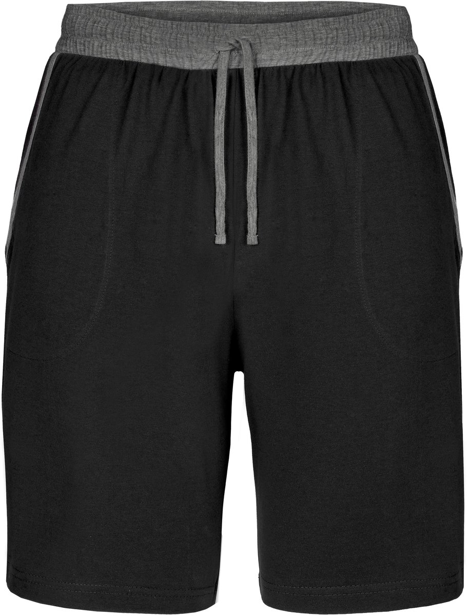 Ladeheid Heren Pajamabroek – Long – Elastische Tailleband met Koord - 100% Katoen - LA-LA40-253-PP - Zwart-Donkermelange - S