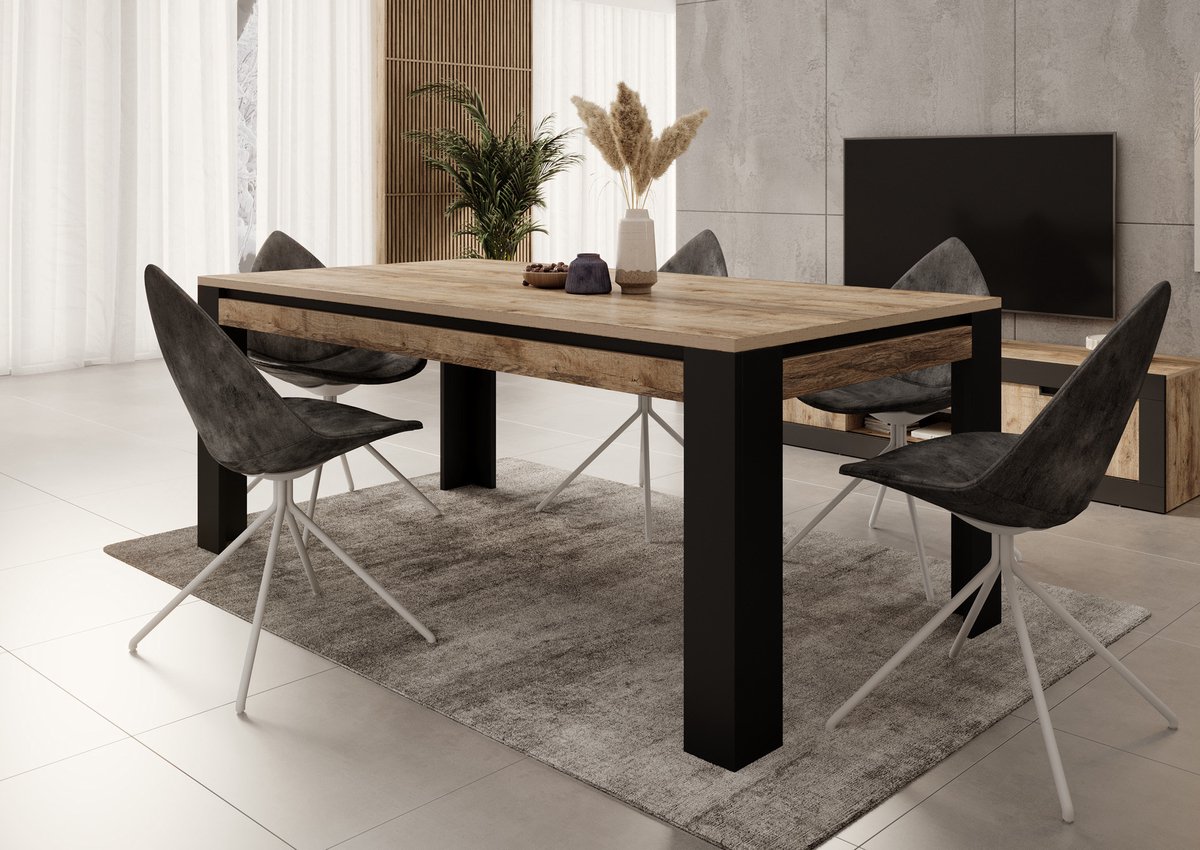 Meubella - Eetkamertafel Trinidad - Eiken - 195 cm