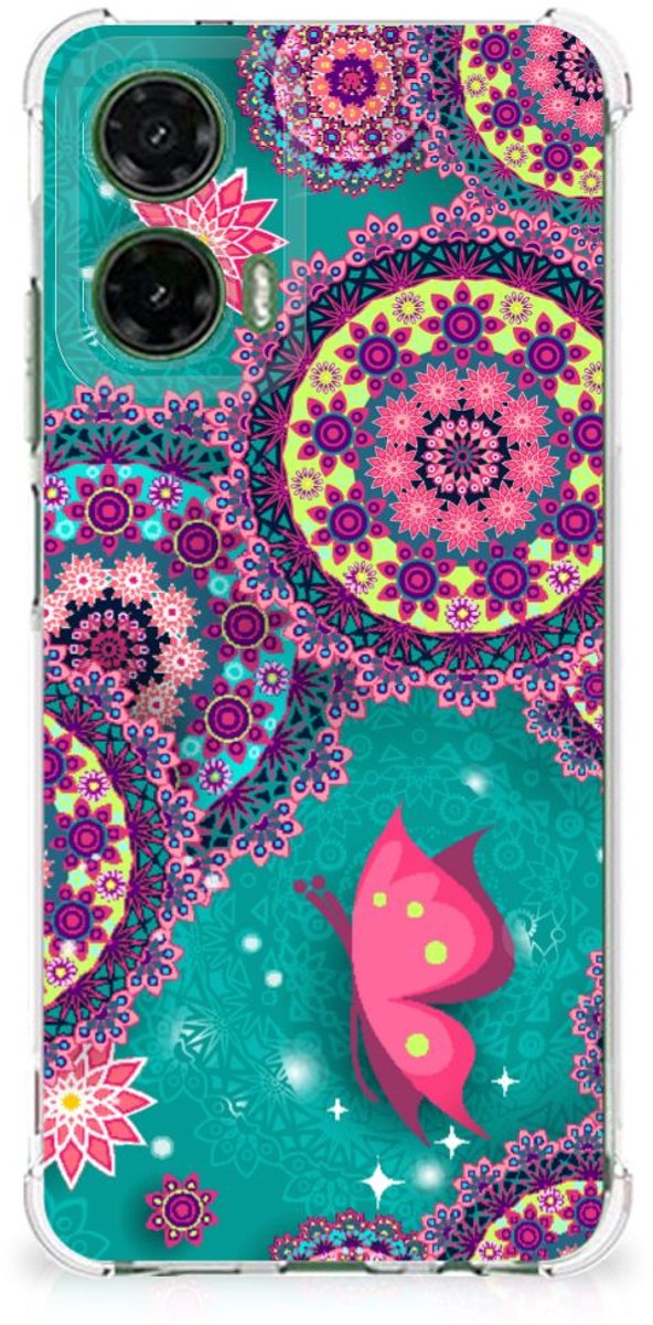 Motorola Moto G35 Back Cover Cirkels en Vlinders