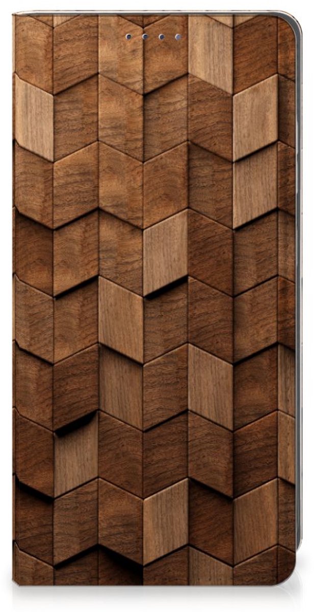 Book Wallet Case voor Samsung Galaxy S25 Wooden Cubes