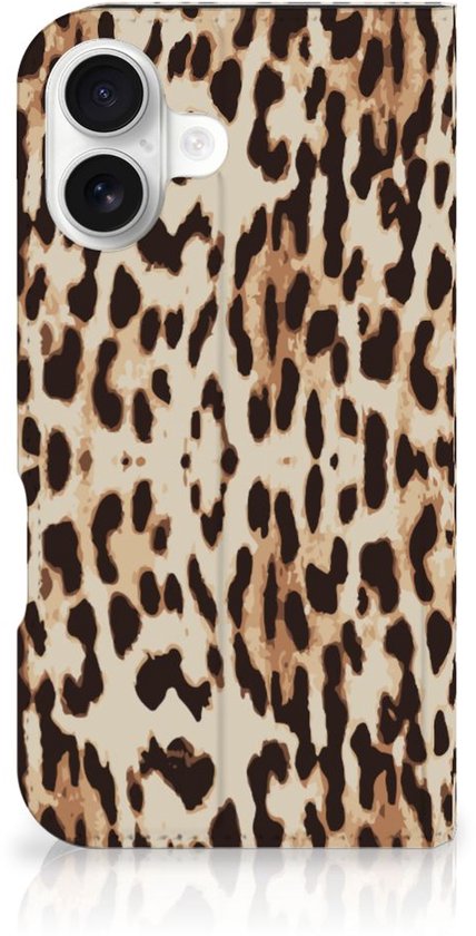 Étui pour smartphone adapté à iPhone 16 Book Cover Léopard
