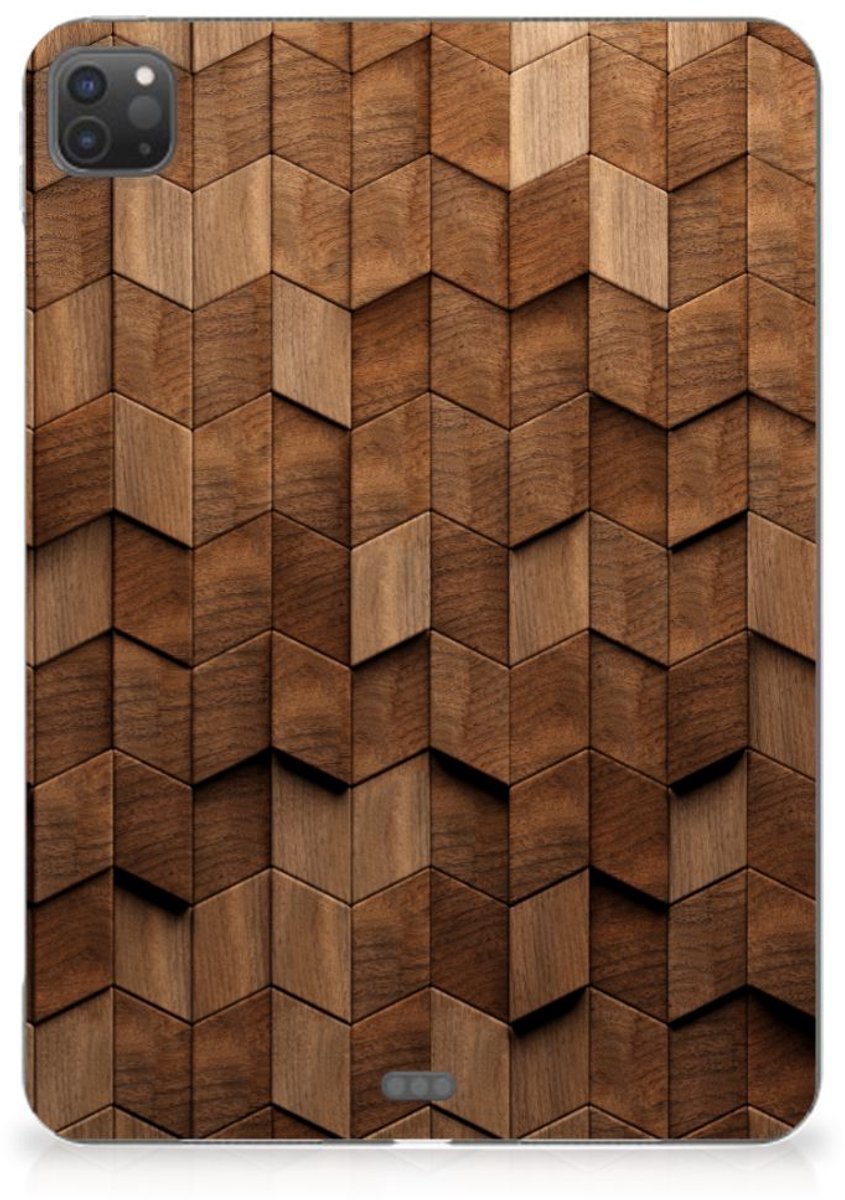 Silicone Tablet Hoes voor iPad Pro 11 (2024) Wooden Cubes