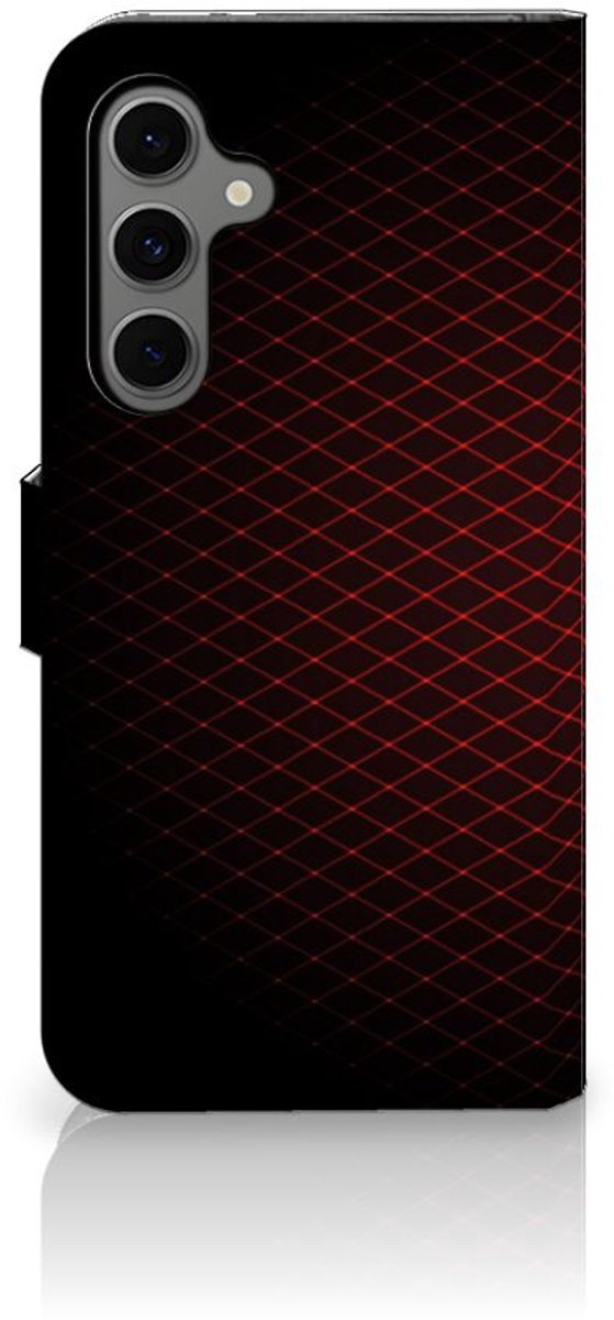 Samsung Galaxy S24 FE Telefoon Hoesje Geruit Rood