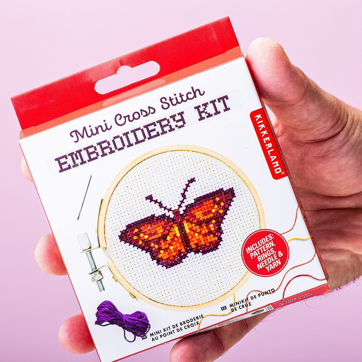 Mini borduurset - Vlinder van Kikkerland