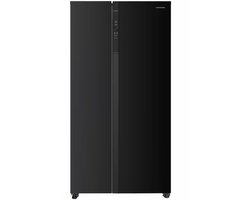 Heinner HSBS-HM532NFBKE++ Amerikaanse Side-by-Side Koelkast – 532 L – Full No Frost – LED Touch Display – Smart Eco Functie – Super Vriezen – Zwart – 5 Jaar Garantie