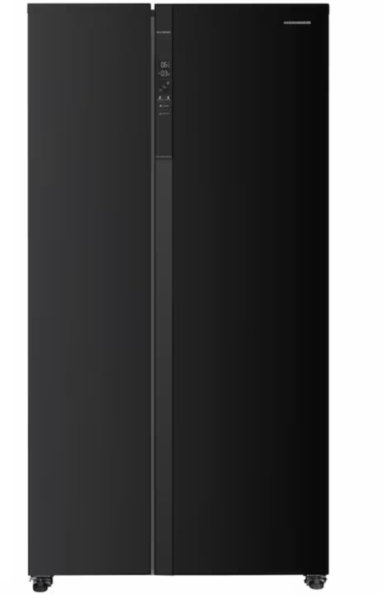Heinner HSBS-HM532NFBKE++ Amerikaanse Side-by-Side Koelkast – 532 L – Full No Frost – LED Touch Display – Smart Eco Functie – Super Vriezen – Zwart – 5 Jaar Garantie