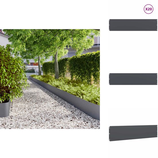 Bordures de pelouse - SALUTUYA - Acier corten - 10 pcs - 10x103 cm - Couleur rouillé Bordures de pelouse - SALUTUYA - Acier corten - 10 pcs - 10x103 cm - Couleur rouillé