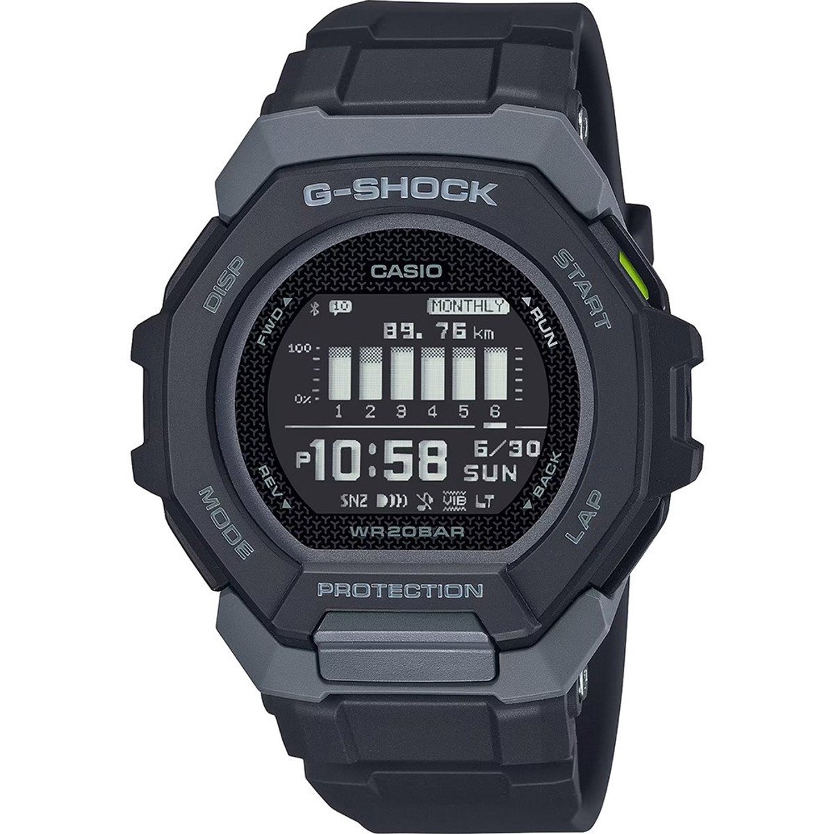 Casio G-Shock G-Squad GBD-300-1ER Horloge - Kunststof - Zwart - Ø 45 mm