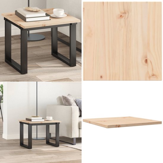 vidaXL Tafelblad vierkant 90x90x2,5 cm massief grenenhout, vervangend tafelblad, blad, eetkamertafelblad, vervangend houten tafelblad, houten blad