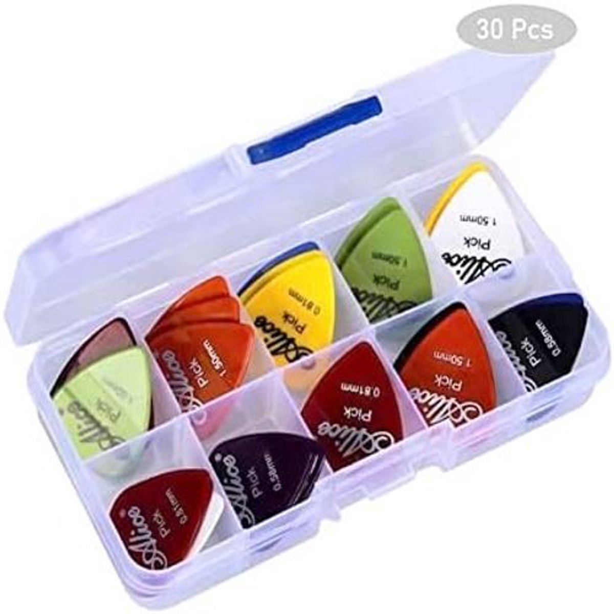 null 30-delige Gitaarplectrums Set – 6 diktes, 30 stuks thumbnail 3