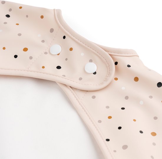 Done by Deer slabbetje met mouwen happy dots - powder/roze van Done by Deer — afbeelding 3