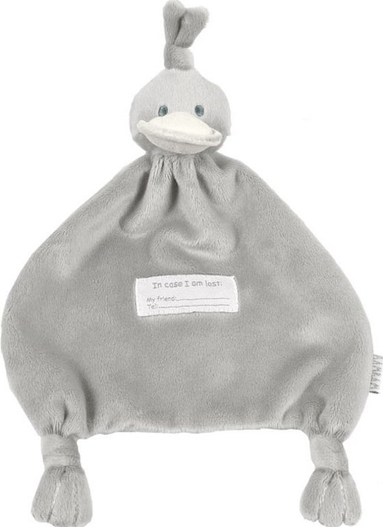 BamBam Knuffeldoekje Eend - Grijs - Baby cadeau van BamBam — afbeelding 4