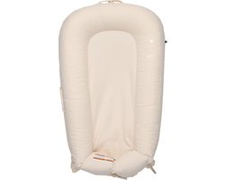 DockAtot Deluxe+ Zand Beige Chambray 2023 - babynestje - ademend materiaal - 0 tot 8 maanden