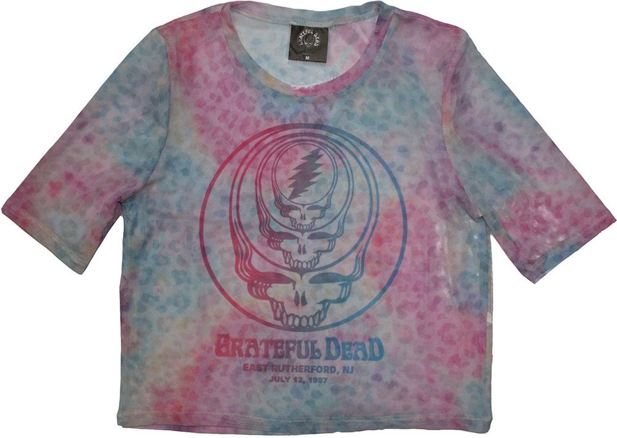Grateful Dead - Concentric Skulls Crop top - S - Blauw