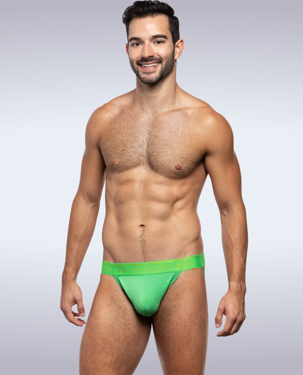 Garçon Jockstrap Green - MAAT XL - Heren Ondergoed - Jockstrap voor Man - Mannen Jock