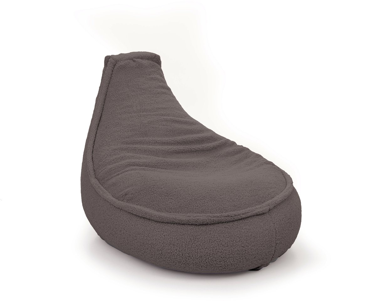 Drop & Sit zitzak/stoel- sfeervolle teddy - bruin - Noa SR - 180 Liter - extra comfortabel en zacht