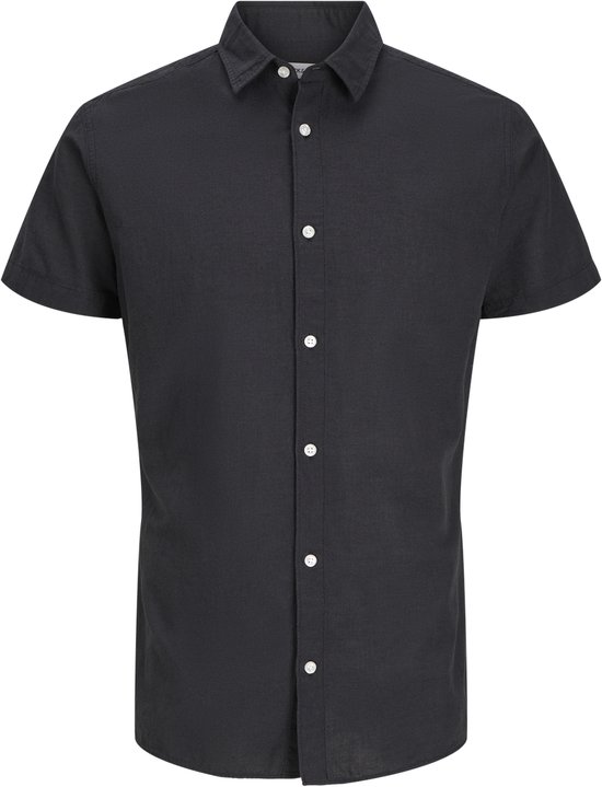 JACK&JONES JJEBREEZE LINEN BLEND SHIRT SS SN Heren Overhemd - Black
