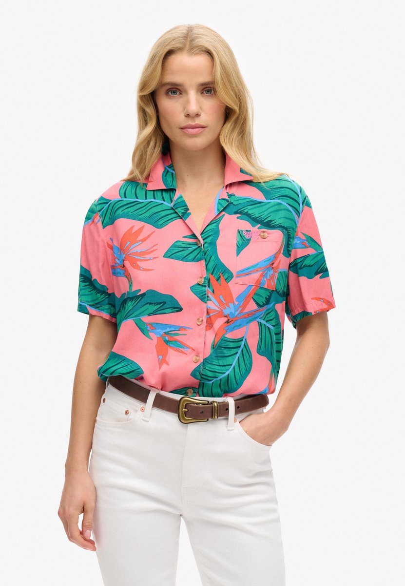 Superdry Beach Resort overhemd Dames Shirts Roze
