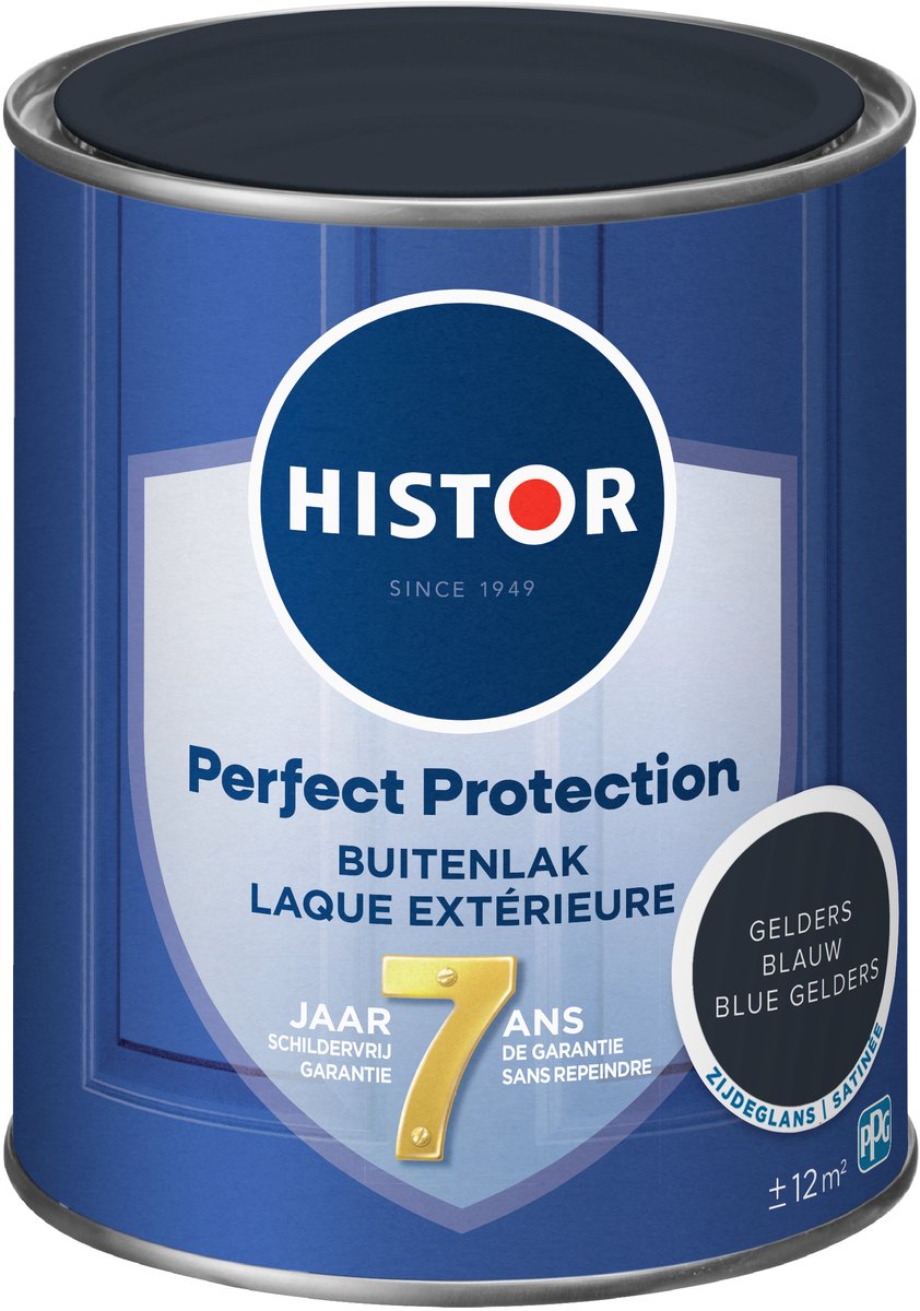 Histor Perfect Protection Buitenlak - Houtlak - Houtverf voor Buiten - Zijdeglans Verf voor Hout - Buitenverf - Gelders Blauw - 0.75 L – foto 4