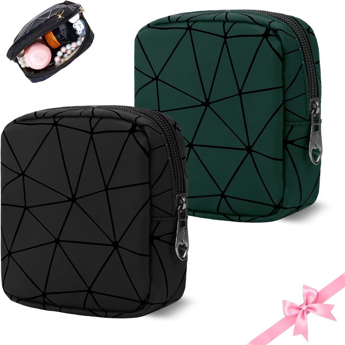 My Ninki ® Compacte Set van Twee Luxe Toilettassen voor Dames en Heren - Ideaal voor Reizen en Dagelijks Gebruik