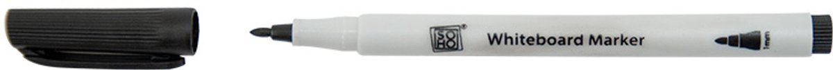 SOHO Whiteboardmarker - Puntdikte 1mm – Marker voor Whiteboard – Zwart