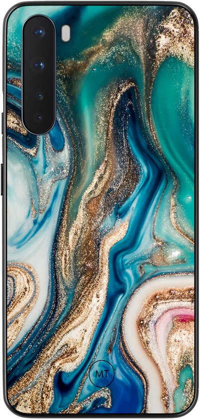 Vitre Arrière (Back Glass) Pour OnePlus Nord - Couleur Bleu Marbré - Remplacement Après Cassure