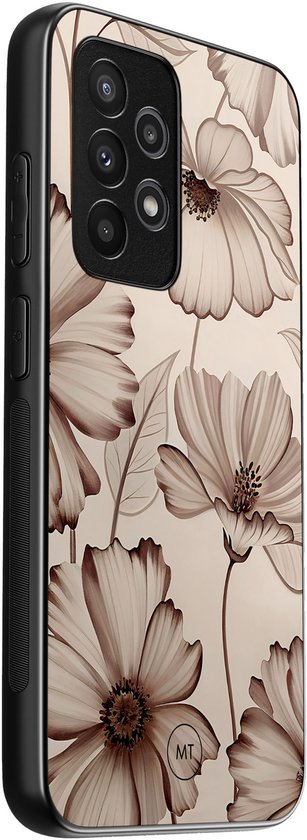 Coque rigide en TPU pour Samsung Galaxy A52 5G - Motif fleurs de sable - Beige - Superbes Housses de téléphone