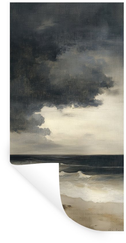 Muurstickers - Sticker Folie - Kust - Golven - Rots - Storm - 20x40 cm - Plakfolie - Muurstickers Kinderkamer - Zelfklevend Behang - Zelfklevend behangpapier - Stickerfolie