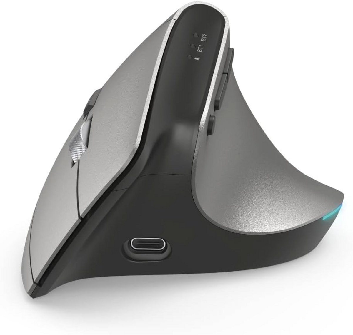 Ergonomische 2400 DPI Draadloze Bluetooth Muis voor Rechtsgebruikers - Verticale Muis met RGB Verlichting en Multi-Apparaat Ondersteuning