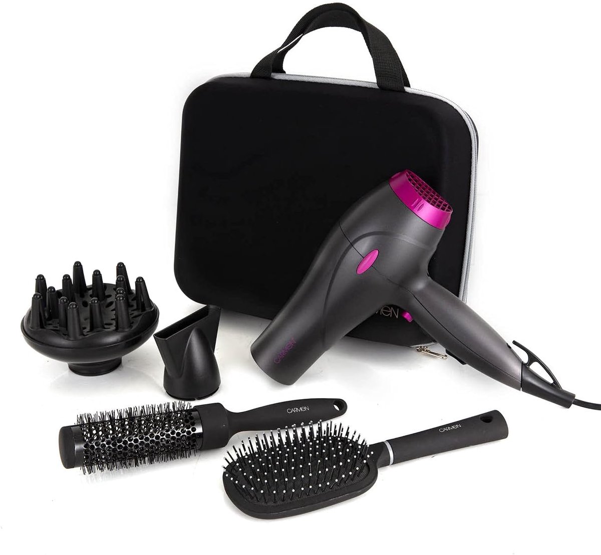 Neon 2000 W Haardroger Set met Keratine en Styling Accessoires