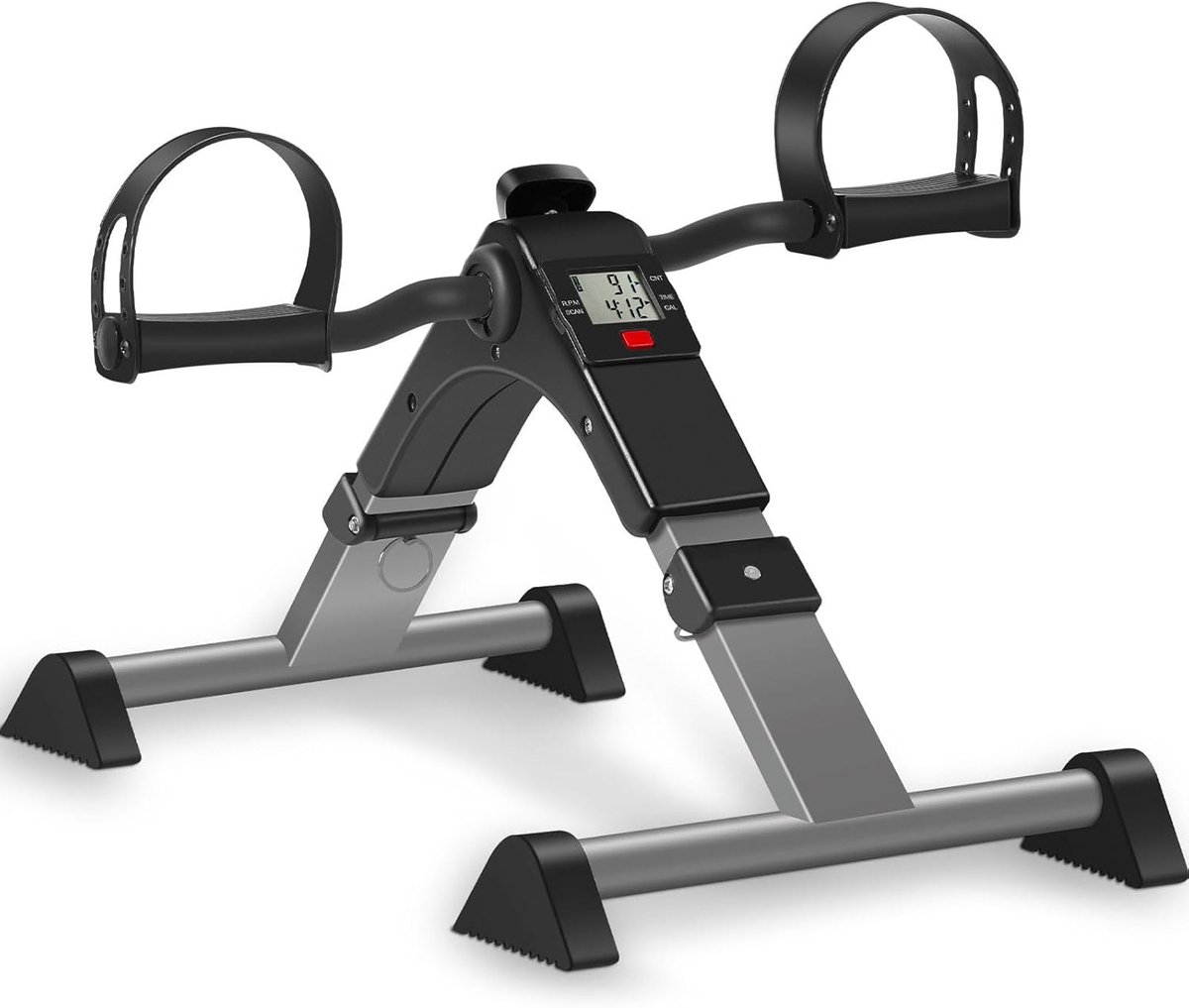 Pedaaltrainer voor onder bureau - Opvouwbare hometrainer voor senioren - LCD-scherm en verstelbare weerstand
