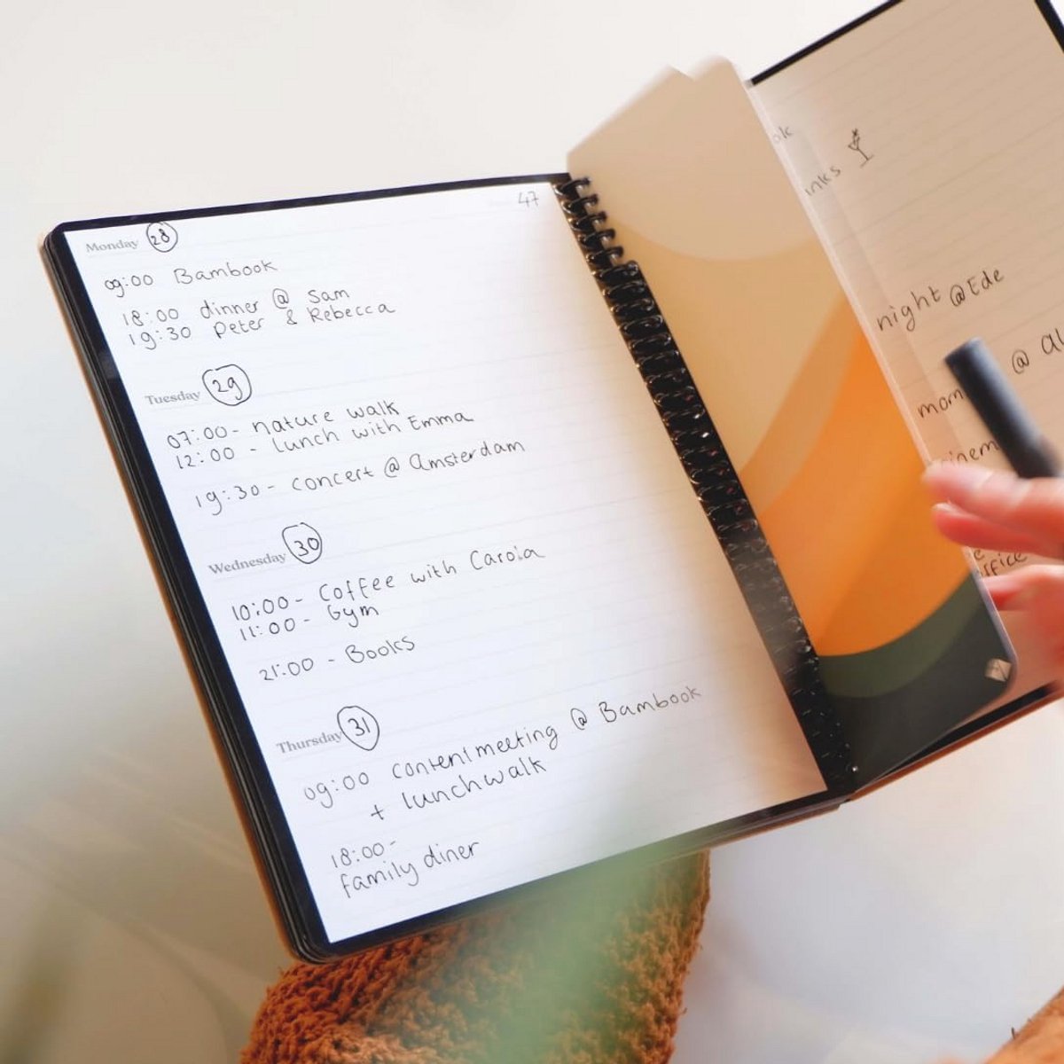 Luxe Bamboe Agenda A5 - Uitwisbare Planner voor 2025 met Gratis Pen & App — cadeau in Kalenders & Planners - foto 5