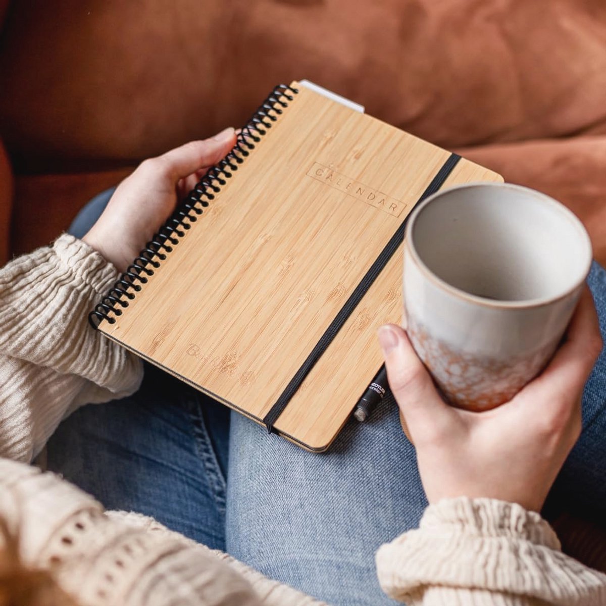 Luxe Bamboe Agenda A5 - Uitwisbare Planner voor 2025 met Gratis Pen & App — cadeau in Kalenders & Planners - foto 4