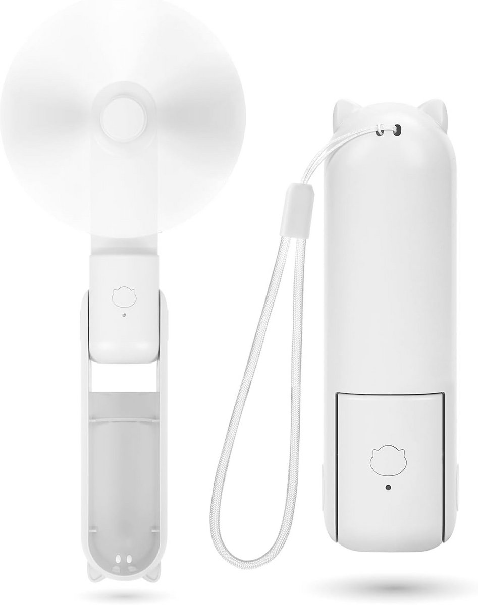 Mini Handventilator - Draagbare USB Ventilator met 3 Snelheden en Powerbank Functie voor Reizen en Buiten
