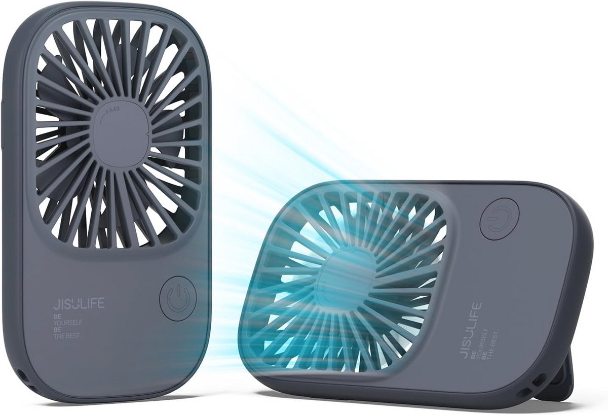 Draagbare USB Oplaadbare Mini Zakventilator met 3 Snelheden - Persoonlijke Hand- en Reisventilator in Blauw