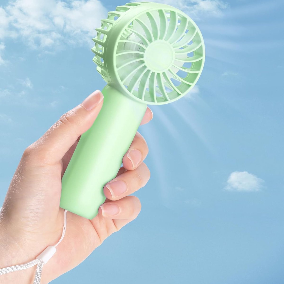 Draagbare mini-ventilator met 4500 mAh en 3 snelheden - Oplaadbare USB-ventilator voor outdoor en kantoor