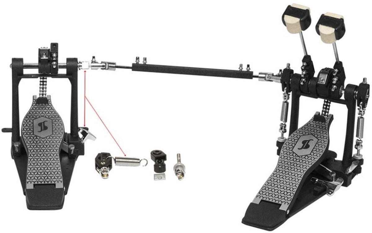 Stagg PPD-52 - Bass Drum Pedal - Double Pedal - Verstelbaar - Stevige Constructie
